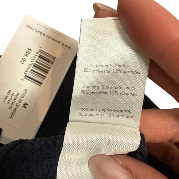 WeWoreWhat Fitted Zip-Up Hoodie Heather Navy Size M NWT - Picture 7 of 9